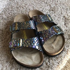 Metallic snake print Birkenstock